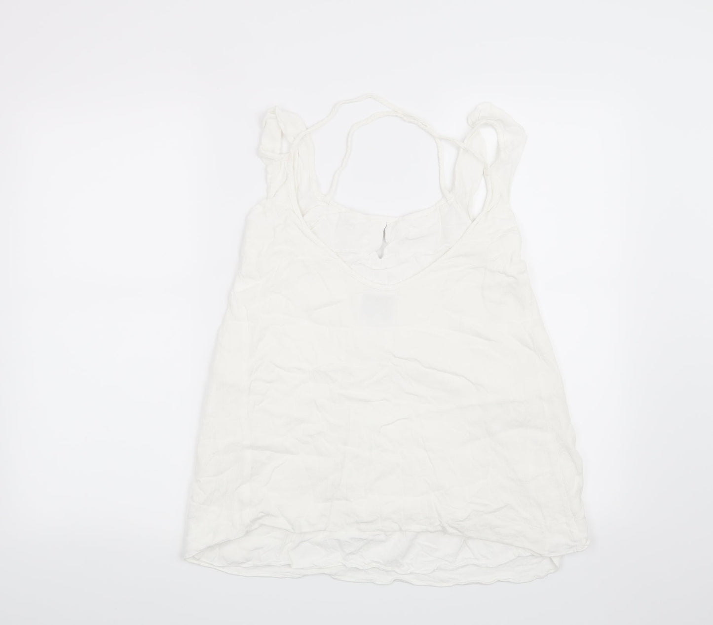 Womens UK Size XS Preworn White Basic Blouse