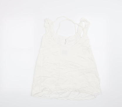 Womens UK Size XS Preworn White Basic Blouse