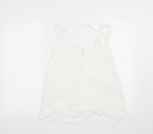 Womens UK Size XS Preworn White Basic Blouse