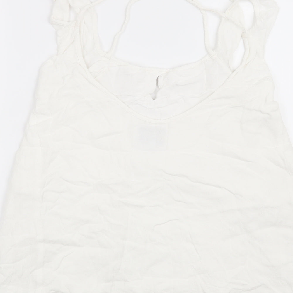 Womens UK Size XS Preworn White Basic Blouse