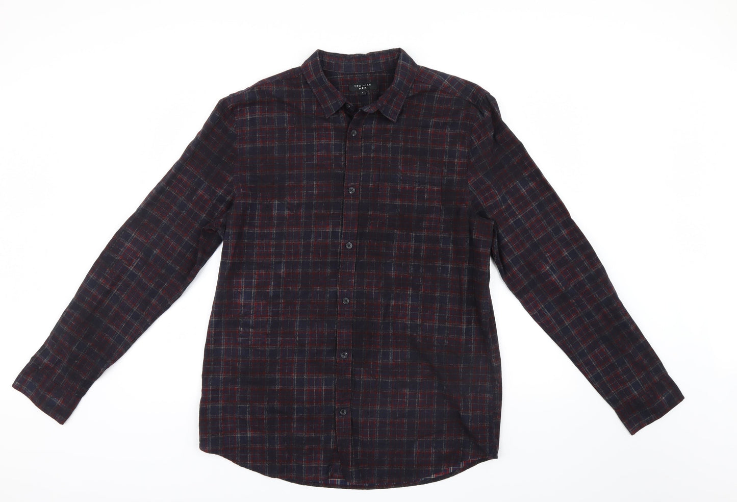 Mens UK Size L New Look Men Blue  Button-Up Long Sleeve Casual Shirt