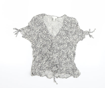 Womens UK Size 6 H&M White Basic T-Shirt