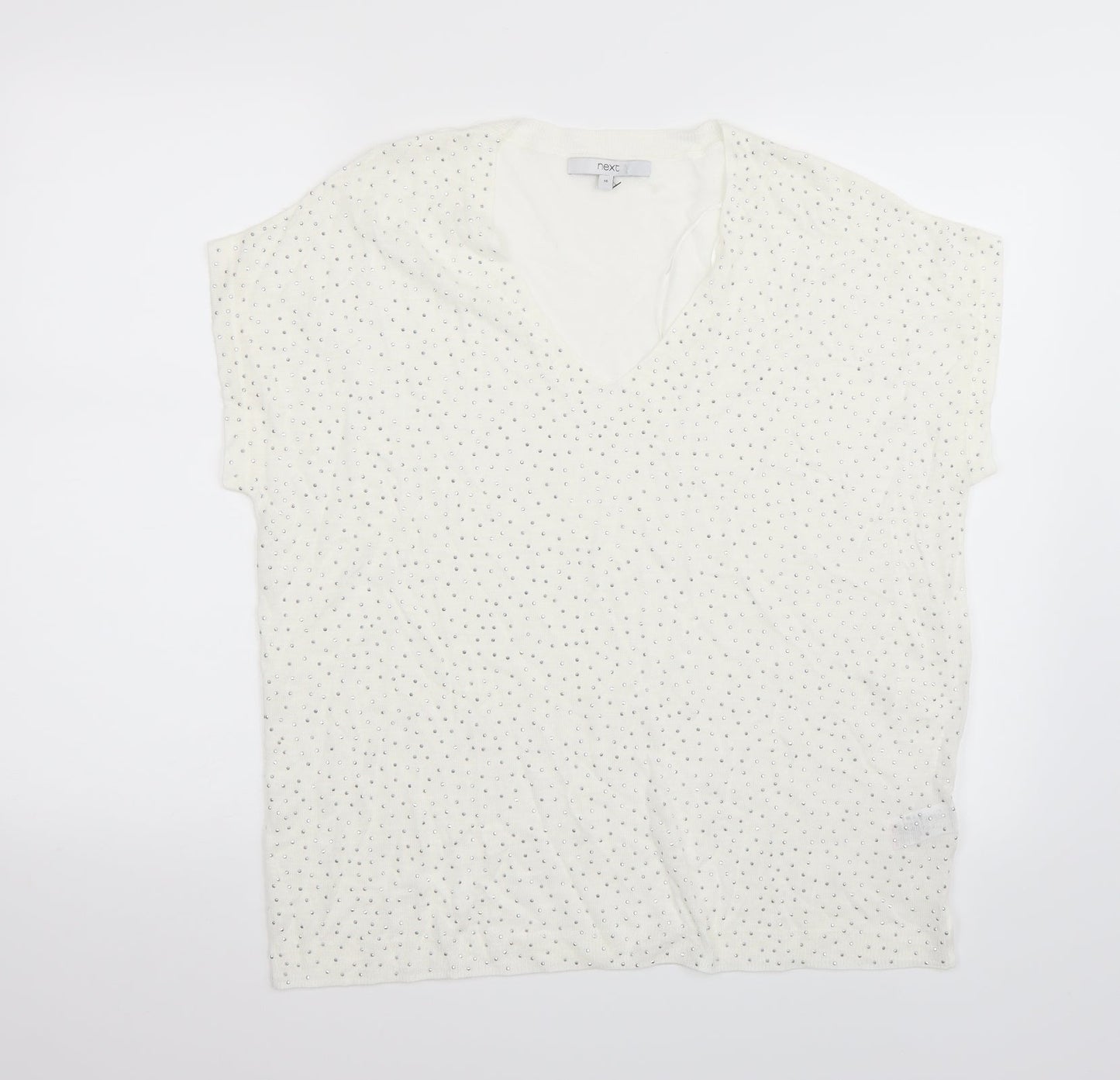 Womens UK Size 16 NEXT White Basic T-Shirt