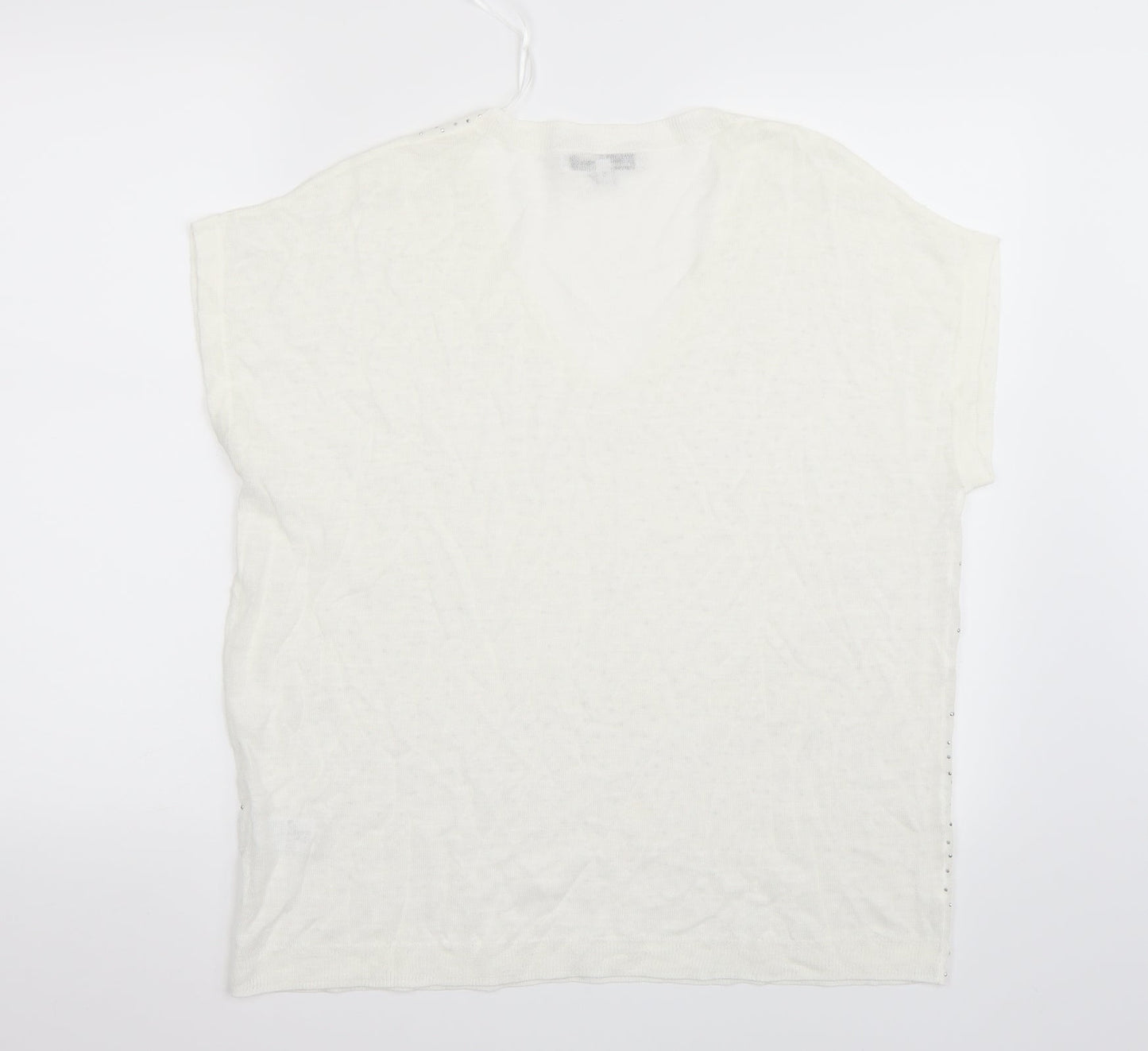 Womens UK Size 16 NEXT White Basic T-Shirt