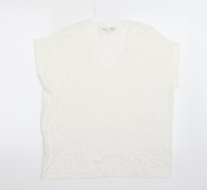 Womens UK Size 16 NEXT White Basic T-Shirt