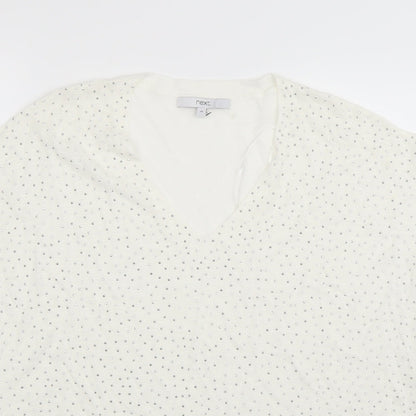 Womens UK Size 16 NEXT White Basic T-Shirt