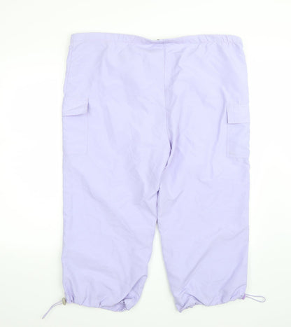 Womens UK Size L Editions Regular Fit Sweatpants Purple Trousers