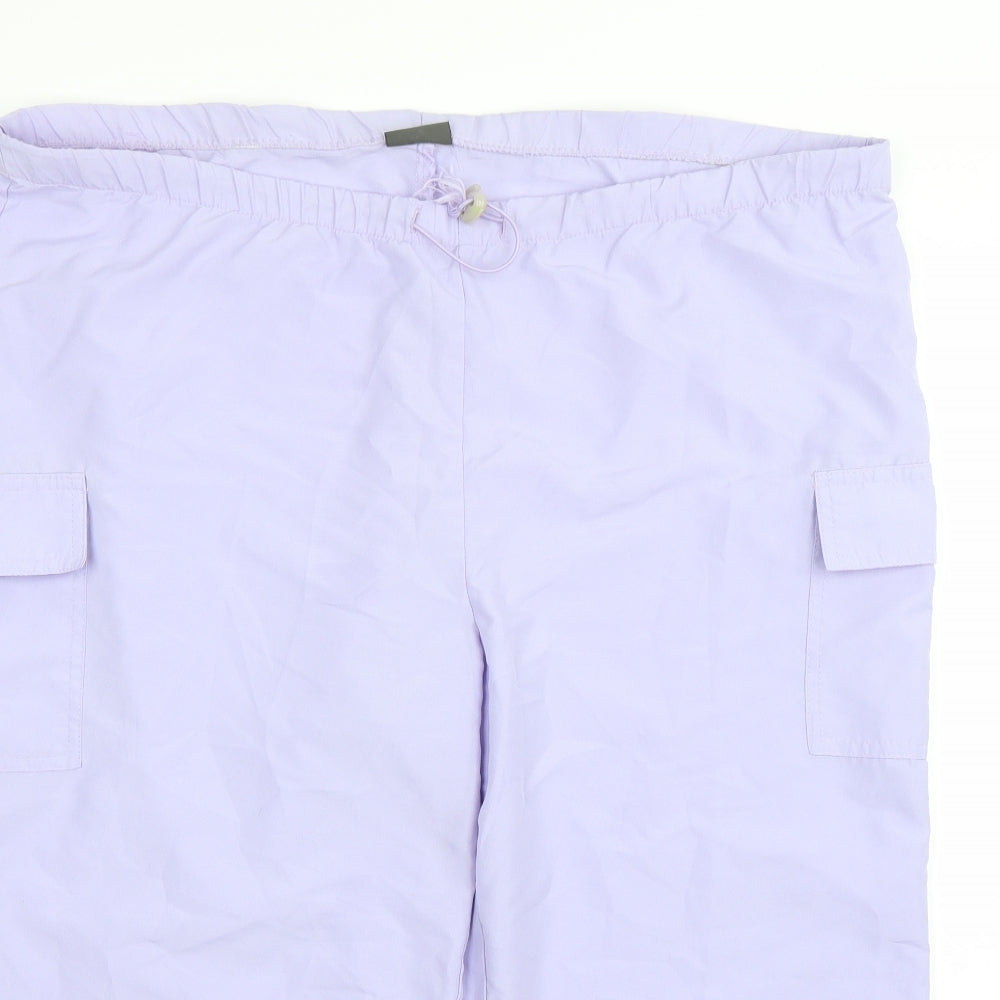 Womens UK Size L Editions Regular Fit Sweatpants Purple Trousers