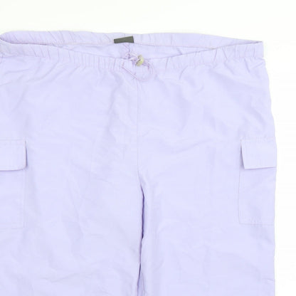 Womens UK Size L Editions Regular Fit Sweatpants Purple Trousers