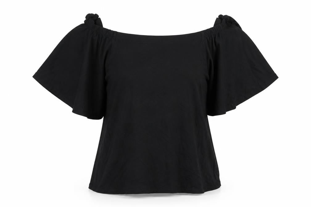 Womens UK Size 12 F&F Black Basic T-Shirt