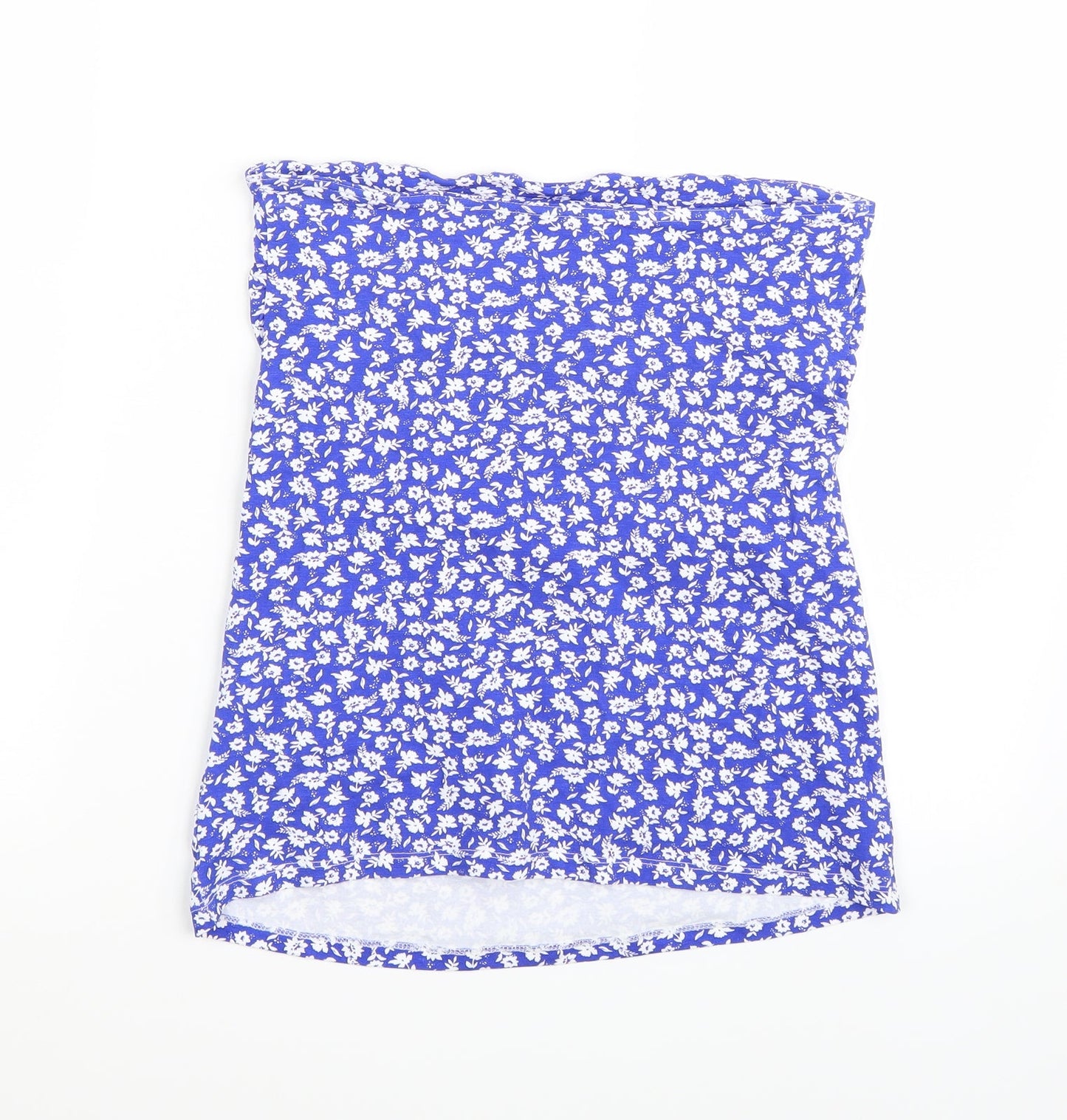 Matalan Womens Blue Floral  Basic T-Shirt Size 10