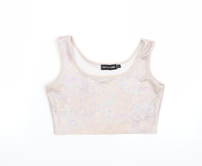 Womens UK Size 4 Pretty little thing Purple Basic Tank