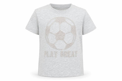 Front view of H&M boys’ grey batik rayon basic t-shirt, size 5, years