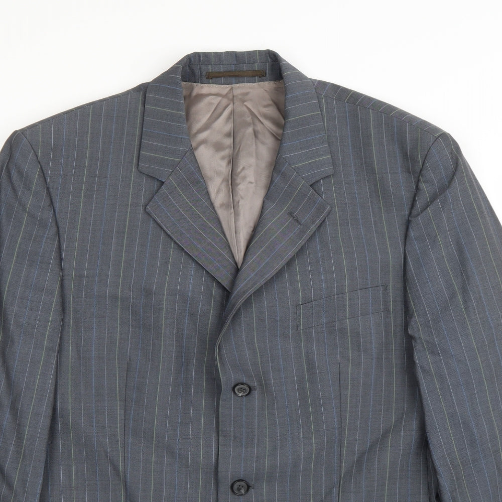 Mens UK Size 40 STONES Regular Grey Suit Jacket