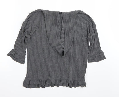 Boohoo Womens Grey   Pullover Hoodie Size S