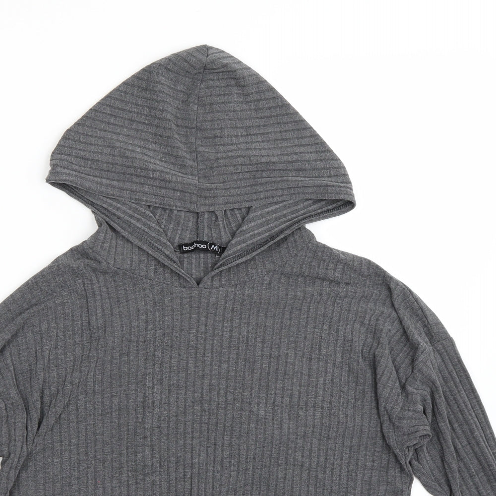 Boohoo Womens Grey   Pullover Hoodie Size S