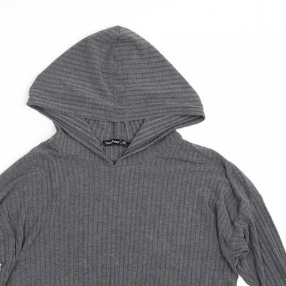 Boohoo Womens Grey   Pullover Hoodie Size S