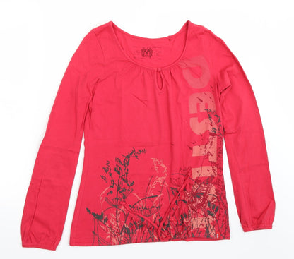Womens UK Size S EDC Pink Basic T-Shirt