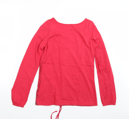 Womens UK Size S EDC Pink Basic T-Shirt
