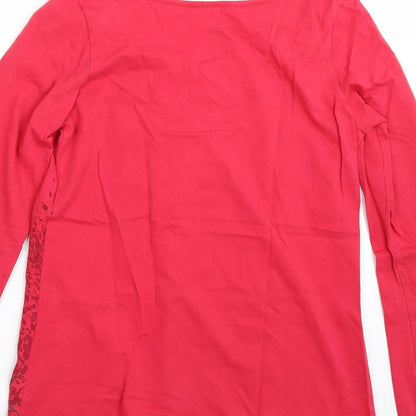 Womens UK Size S EDC Pink Basic T-Shirt