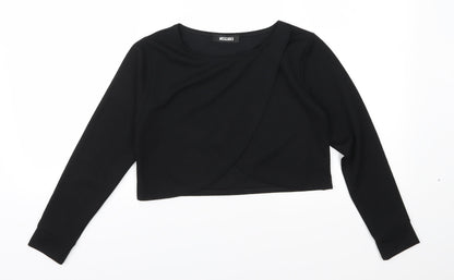 Missguided Womens Black   Cropped Blouse Size 10