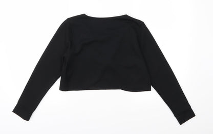 Missguided Womens Black   Cropped Blouse Size 10