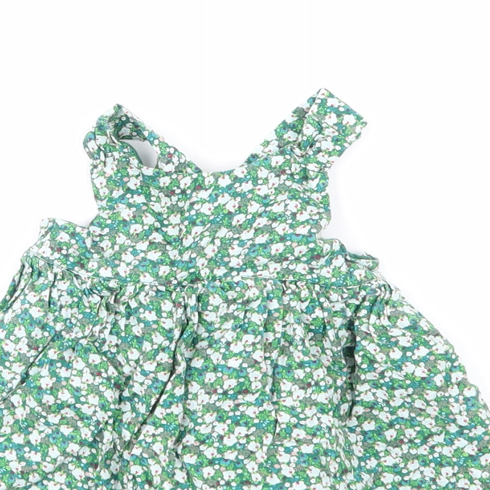 Mini Club Girls Green Floral  A-Line  Size 0-3 Months