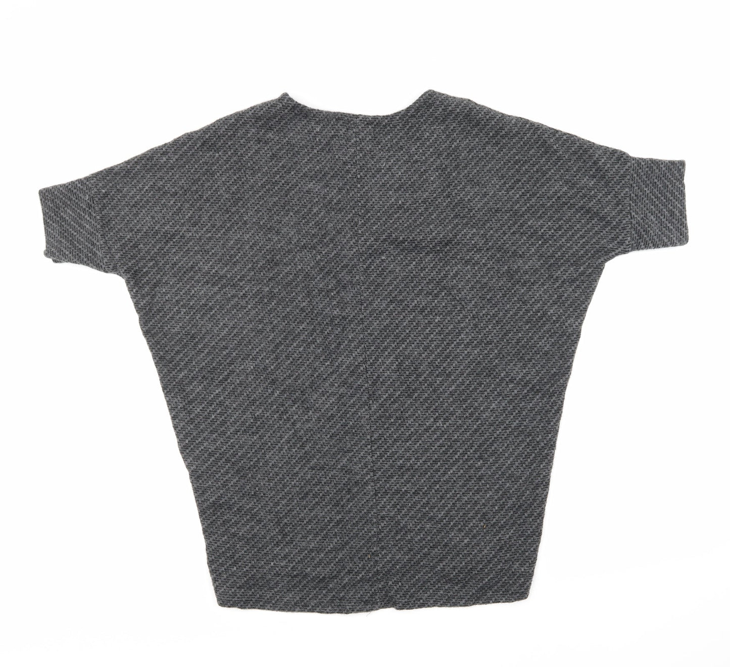 Womens UK Size S Apricot Grey Basic T-Shirt