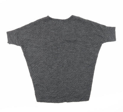 Womens UK Size S Apricot Grey Basic T-Shirt