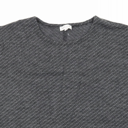 Womens UK Size S Apricot Grey Basic T-Shirt