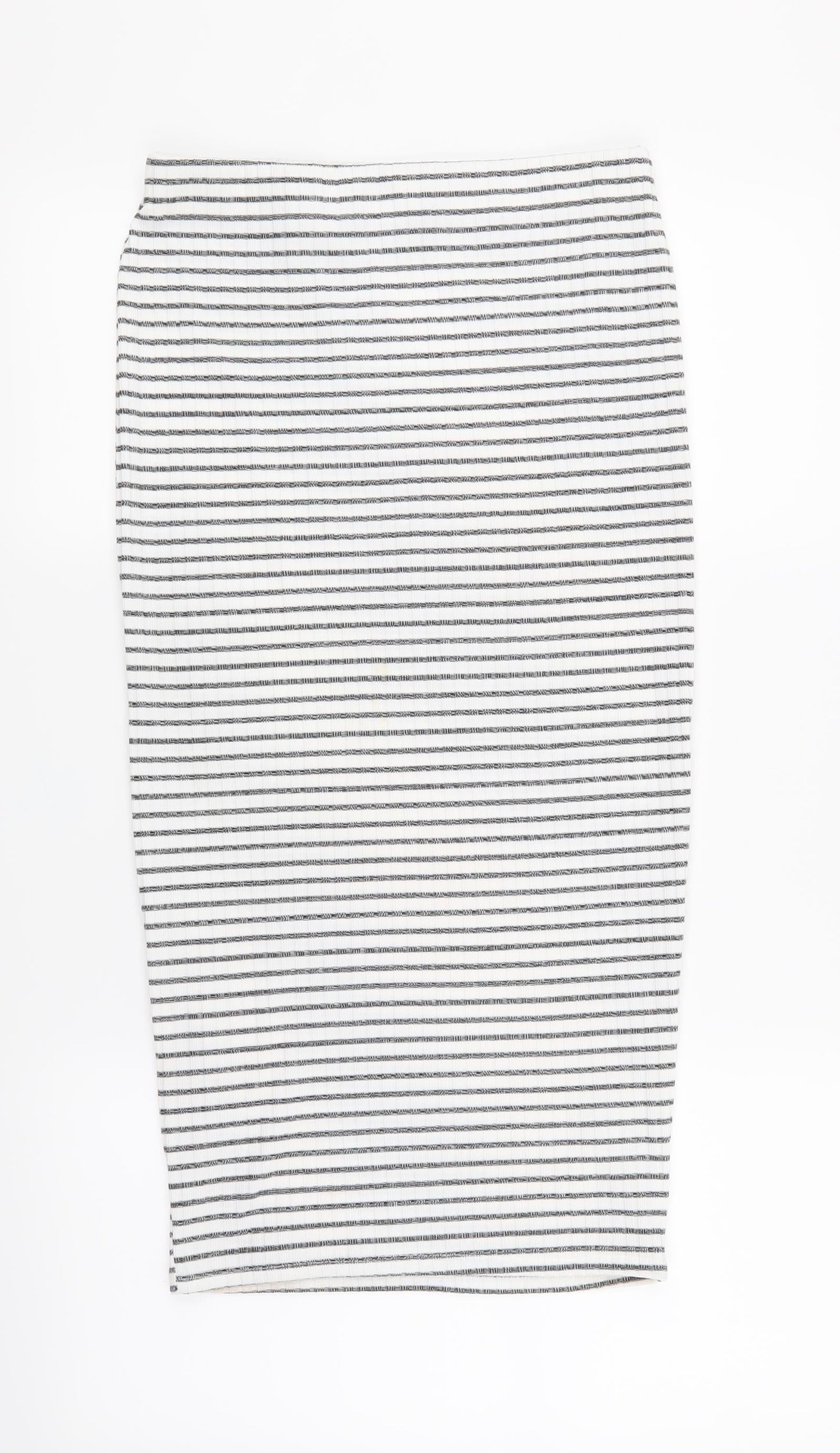 Dorothy Perkins Womens White Striped  A-Line Skirt Size 8