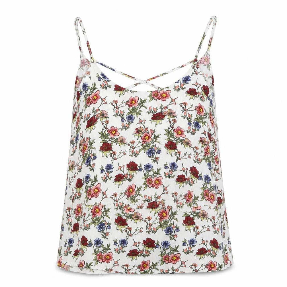 Womens UK Size 8 H&M White Basic Tank