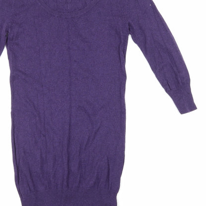 Dorothy Perkins Womens Purple  Knit Jumper Dress  Size 8