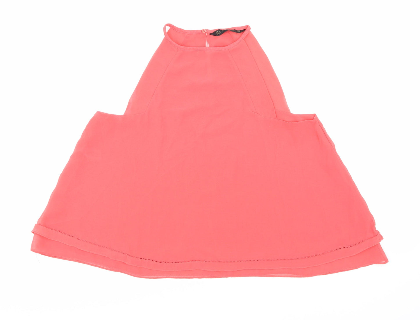 Womens UK Size M Zara Pink Basic Tank