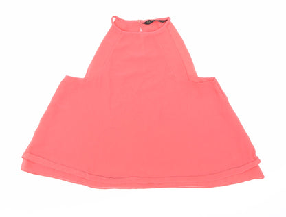 Womens UK Size M Zara Pink Basic Tank