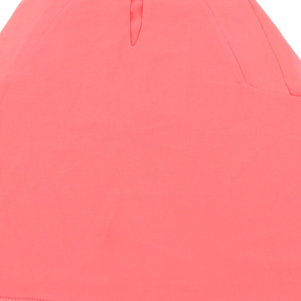 Womens UK Size M Zara Pink Basic Tank