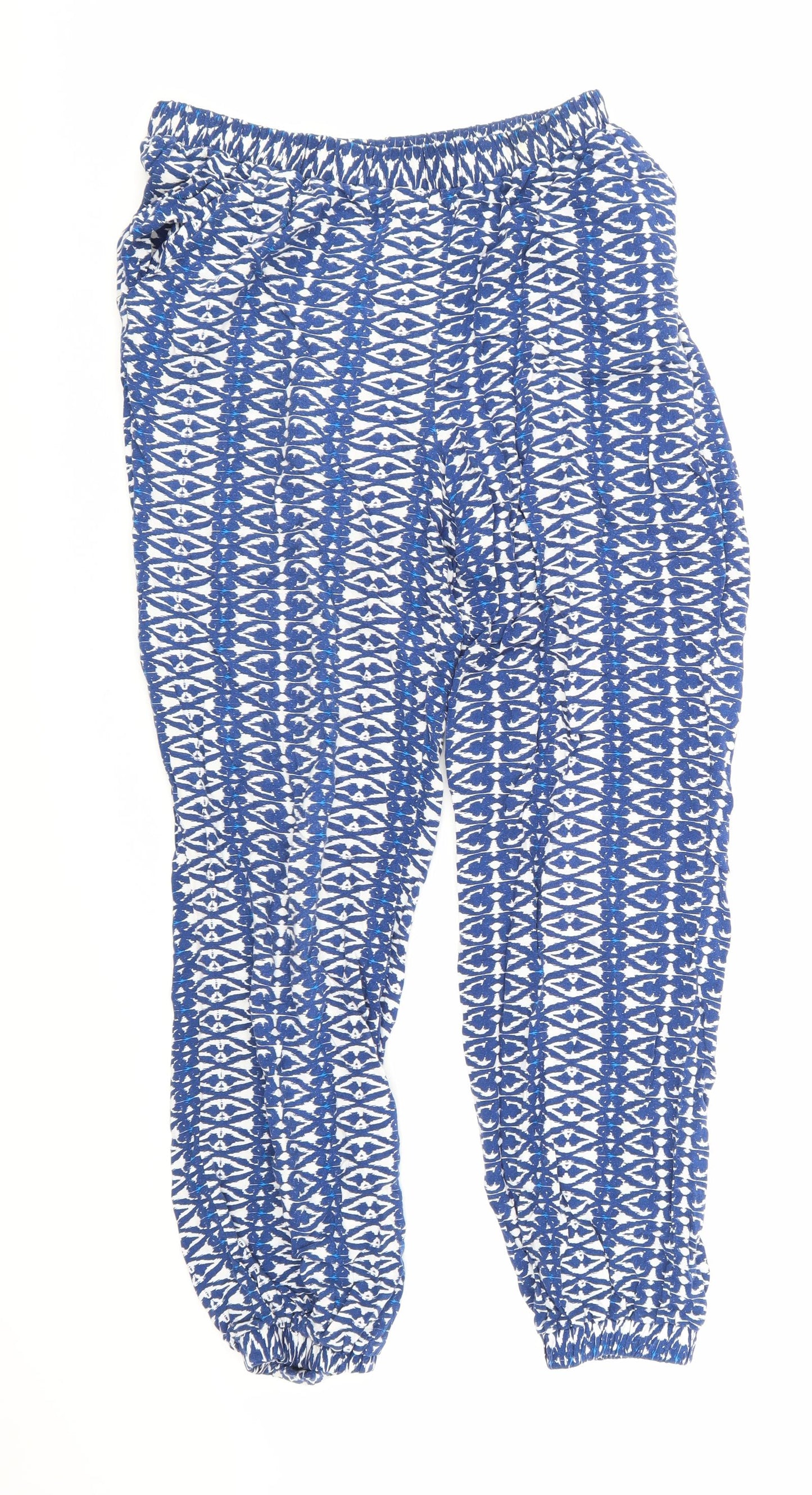 Womens UK Size 10 F&F Regular Fit  Blue Trousers