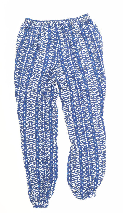 Womens UK Size 10 F&F Regular Fit  Blue Trousers