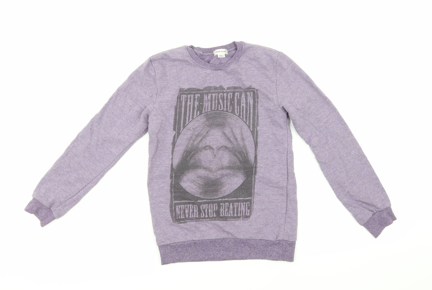 River Island Boys Purple   Pullover Sweatshirt Size 7-8 Years