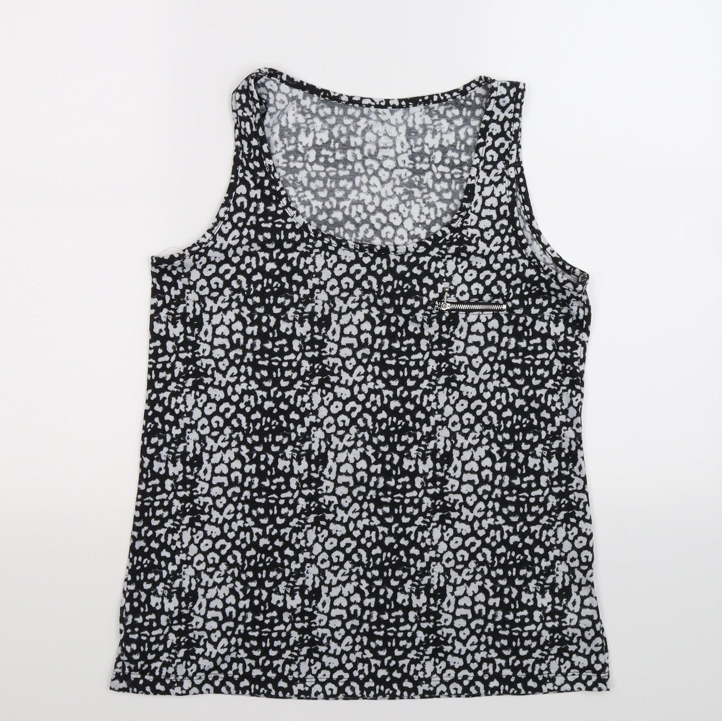 Womens UK Size 14 Peacocks Black Basic Tank