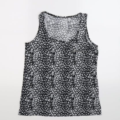 Womens UK Size 14 Peacocks Black Basic Tank