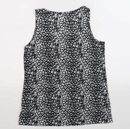 Womens UK Size 14 Peacocks Black Basic Tank