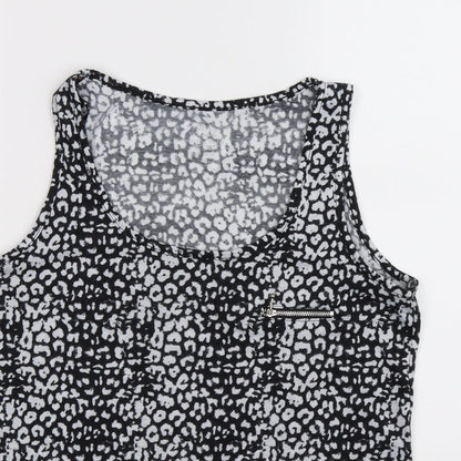 Womens UK Size 14 Peacocks Black Basic Tank