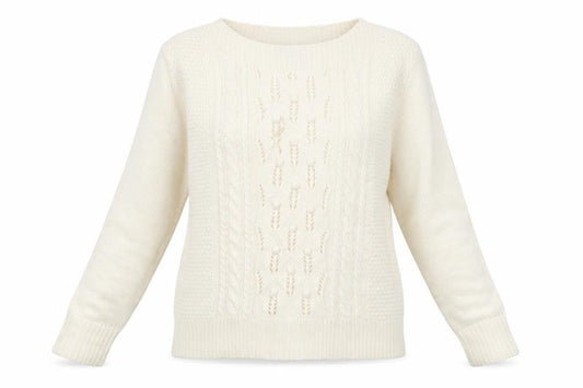 Peacocks Womens White  Knit Pullover Jumper Size 18