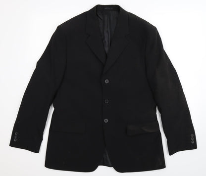 George Mens Black   Jacket Suit Jacket Size 38