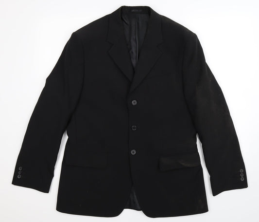 George Mens Black   Jacket Suit Jacket Size 38