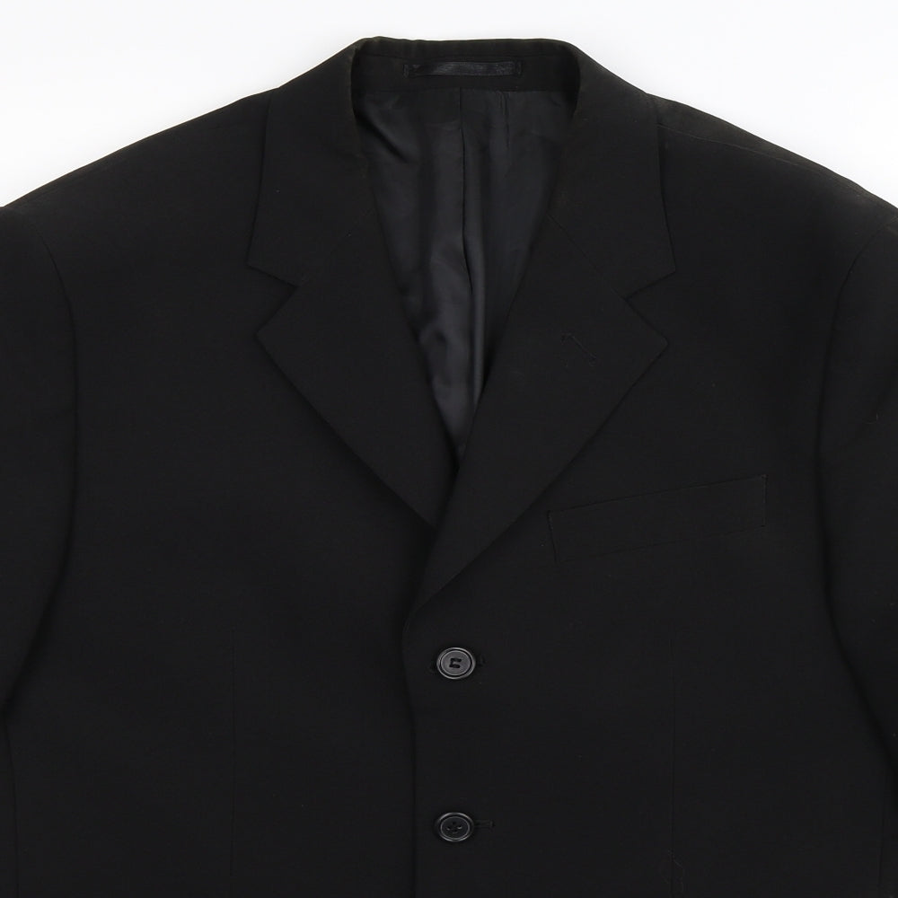 George Mens Black   Jacket Suit Jacket Size 38