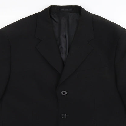 George Mens Black   Jacket Suit Jacket Size 38