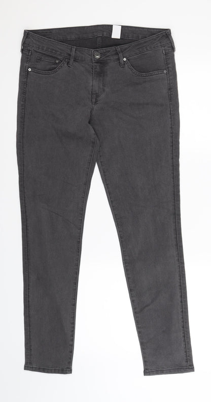 Womens UK Size 30 in H&M Extra-Slim Fit Skinny Grey Jeans