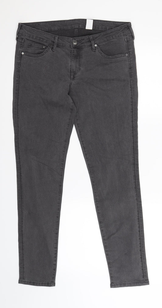 Womens UK Size 30 in H&M Extra-Slim Fit Skinny Grey Jeans